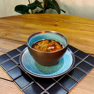 Miso soup with salmon