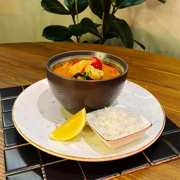 Tom Yum with shrimp
